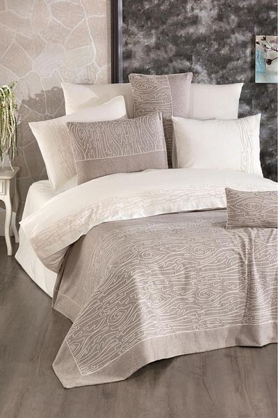 Çeyiz Diyarı Beige Colored Dowry Land - 10 Piece Dowry Set