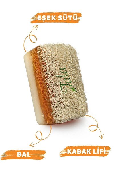 Tala 100% Handmade Natural Pumpkin Fiber Honey Donkey Milk Soap 2 Pack 120 Gr.x 2 Pieces