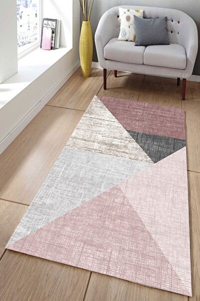 SÜNGERSAN Μακρύ ροζ χαλάκι διάδρομος - Αντιολισθητική βάση, πλένεται, ανθεκτικό στη σκόνη, χαλί διάδρομος που πλένεται στο πλυντήριο