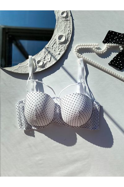 La Noche Lingerie Sutien cu cupe cu sârmă cu buline albe