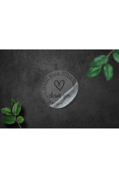 anka design Packing of 48 Transparent Stickers - Shipping Label (4X4Cm) - Thank You