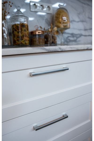 SHAYMA Matte Chrome Metal Handle 160mm (16 cm) Furniture Handle, Cabinet Handle, Kitchen Cabinet Handle, Drawer Handle