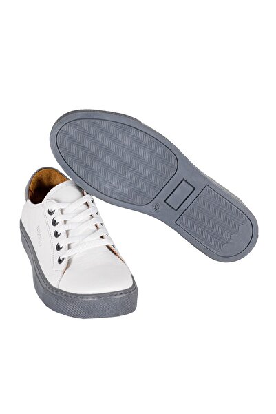 NOOSY Gri Beyaz- Hakiki Deri Unisex Sneaker