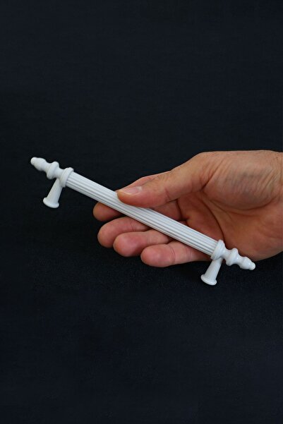 Badem10 (Hard Plastic) Polavit 128 mm Handle White Furniture Kitchen Drawer Cabinet Handle Handle Handle 5 Pieces