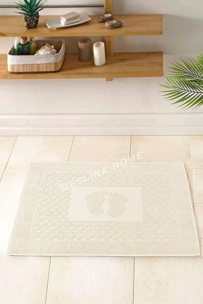 Meslina Home 50x70cm Extra Soft Πετσέτα Ποδιών - Μονή, Σφουγγαρίστρα και Κρέμα