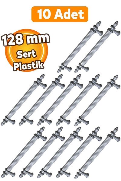 Badem10 Dulap Sertar Polavit Gri 128 Mm 10 Buc
