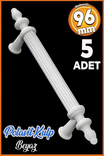 Badem10 (PLASTIC HARD) Polavit 96 Mm Mâner Mobilier alb Sertar de bucătărie Mâner dulap Mâner Mâner 5 buc.