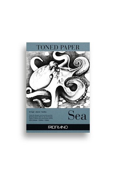 Fabriano Toned Paper Drawing Block A3 120gr. 50 Leaves - Sea