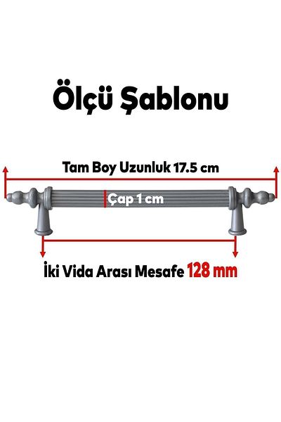 Badem10 Dulap Sertar Polavit Gri 128 Mm 10 Buc