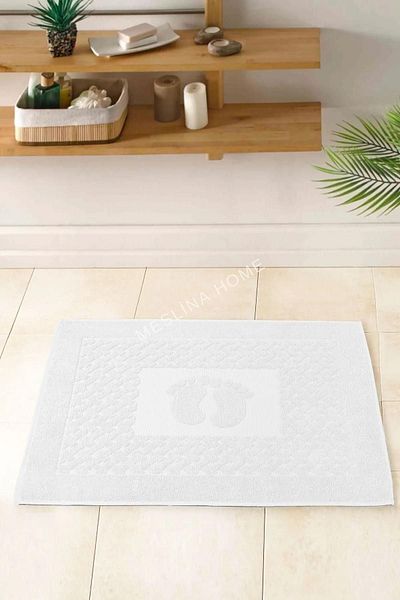 Meslina Home 50x70cm Λευκή Πετσέτα Ποδιών Extra Soft