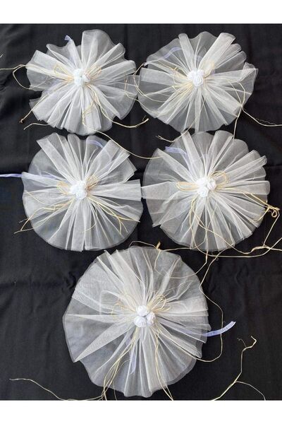 Genel Markalar 5 Adet Beyaz Konvoy Süsü Bohça Süsü Düğün Süsü Çeyiz Süsü – Ma...