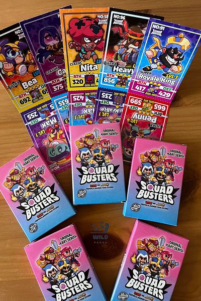 wildpanda Squad Busters New Original Card Series - 5 Boxes, 50 Game Cards