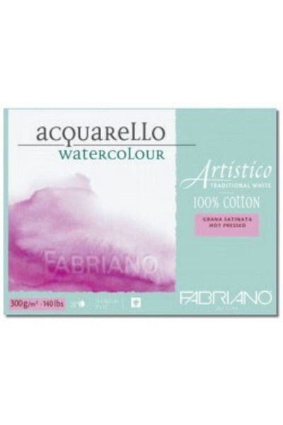 Fabriano Artistico Traditional White 31x41 20 Sheets Satin Green Warm Print