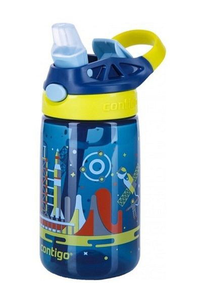 Contigo Gizmo Space School Water Bottle - 415 ml - Boy's Water Bottle