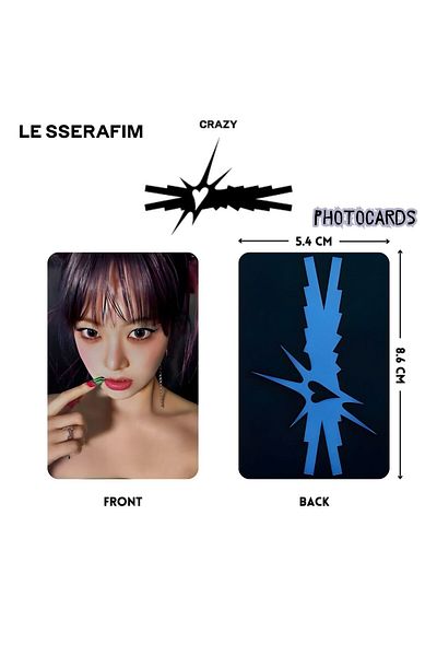 Kpop Dünyasi Le Sserafim Eunchae -''Crazy'' Photo Card Set