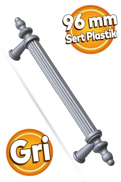Badem10 (Gri) Plastic dur Polavit 96 mm Bucătărie Sertar Capac dulap Manșete
