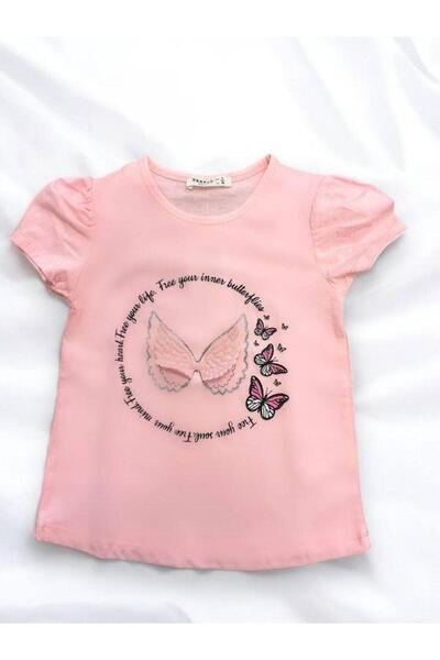 Zekids Girl's Cotton Butterfly Shorts Suit