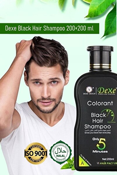 Dexe Black Hair Shampoo Saç Siyahlaştırıcı Şampuan Seti 200ml 200ml