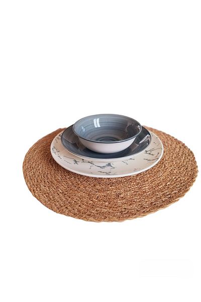 BALSA 35cm Charger Knitted Wicker Serving - Pack of 2