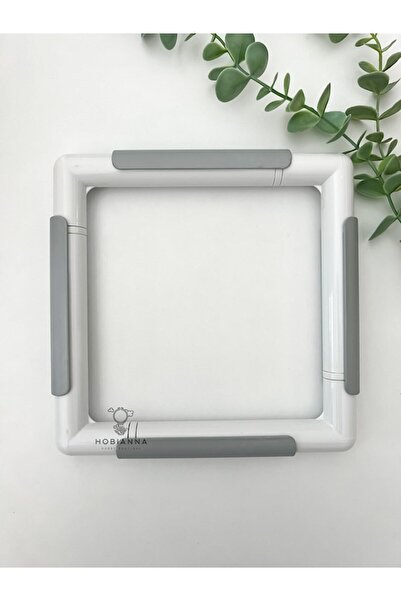 Hobianna Câlın Nakış Kasnağı 20 Cm X 20 Cm - Gri Klips / Pratikasnak Plus Kasnak