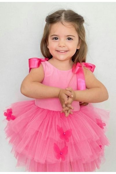 Kokosh kidss Butterfly Patterned Tutu Birthday Dress for Girl