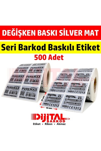 DİJİTAL BARKOD Demirbaş Etiketi Seri Numaralı Barkod Etiket Envanter Etiketi ...