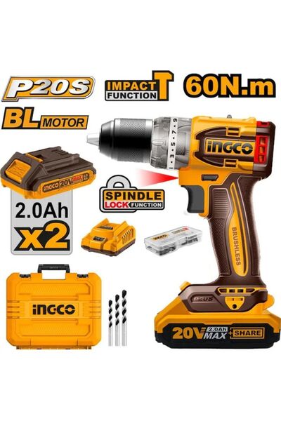 Ingco İNGCO CIDLI20602 AKÜLÜ DARBELİ VİDALAMA 20V