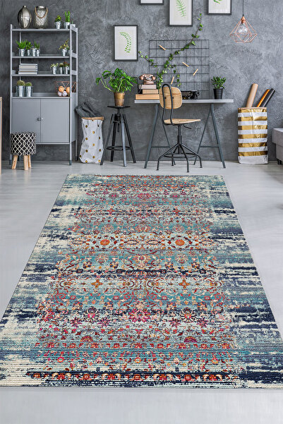 G&C HOME ABSTRACT DESENLİ VİNTAGE (SOYUT-ESKİTME) DESENLİ DOKUMA ŞÖNİL SALON ...