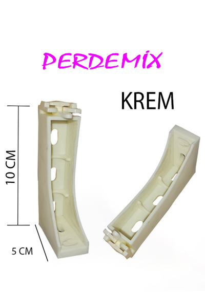 PERDE Mix Dekoratif Ray Montaj Aparatı Uzun Ayak 10 Cm 4 Adet
