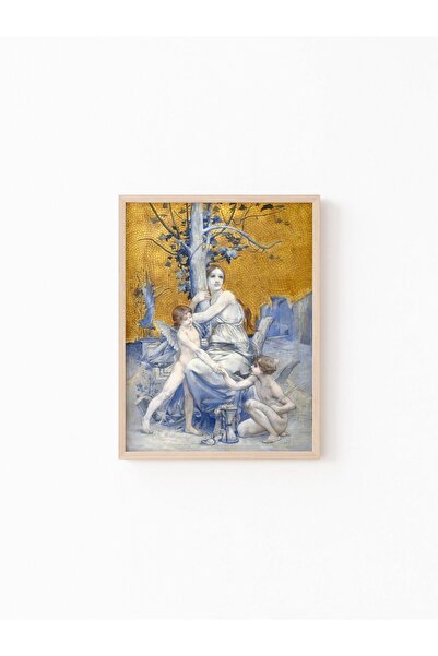 epiqart Alegorii timpului - Ramă din lemn cu model