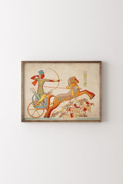 epiqart Hieroglifele egiptene antice - Ramă cu model din lemn