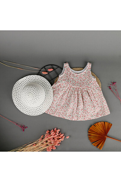 bebegci Muslin Patterned Floral 2-Piece Girl's Dress