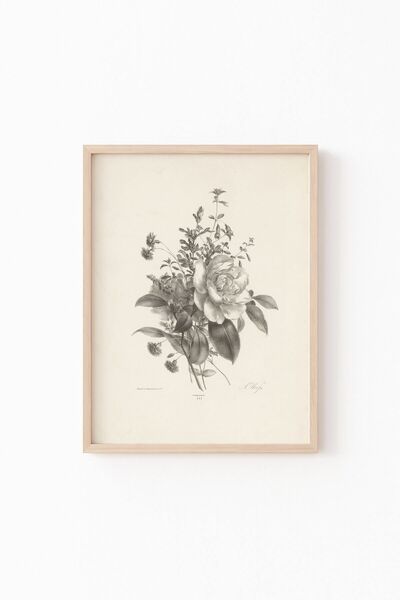 epiqart Çiçekler - Ahşap Desenli Çerçeve