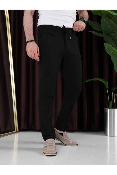 BASEL.CO Men's I Can'T Want Iron Gofre Fabric Duble Trousers