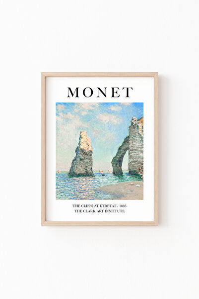 epiqart Cliffs At Étretat - Claude Monet - Ramă cu model din lemn