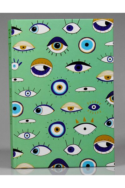 4nio Striped Thick Cover Evil Eye Bead Book