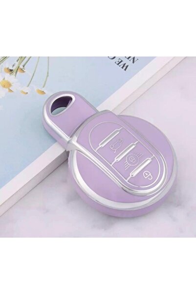 AYZ GARAGE Mini Cooper Tpu Malzeme Lila Anahtar Kılıfı