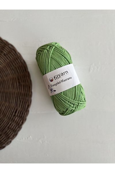 Filyarn Macrame Recycled Cotton Koton Cotton - Cotton Macrame Thread 200 gr - Green