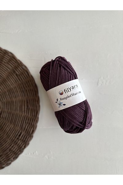 Filyarn Macrame Recycled Cotton Koton Cotton - Cotton Macrame Thread 200 gr - Purple