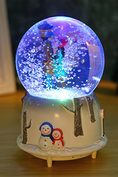 ALFAGİFT Romantik Aşıklar Kar Küresi - Müzikli, Led Işıklı, Renk Değiştiren Dekoratif Masaüstü Hediye