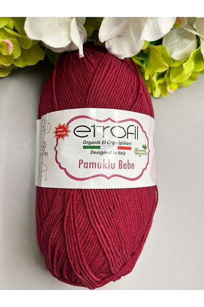 Etrofil Cotton Baby (1 Pc) Burgundy. 0-6 Years Old Baby Sweater, Sweater, Cardigan, Shawl