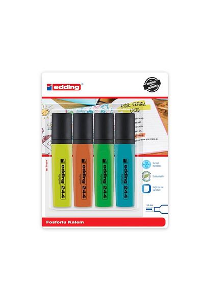 Edding 244 Highlighter 4 Pieces Blister