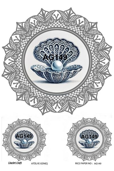 LİNEART Lineart Brass Pattern Decopage Paper - La-Ag149