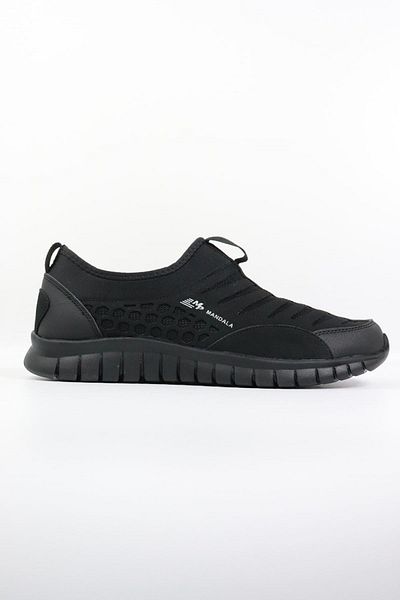 M.P. M.P - 241-7350 Black Laceless Mesh Men's Sports Shoes