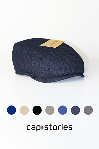 Capstories Kasket Şapka Koyu Lacivert M Ve L Beden Uyumlu Şık Kasketli Şapka