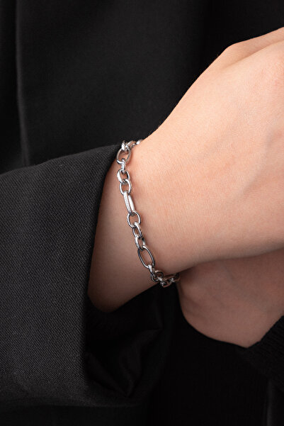 ByFlorya Jewelry سوار سلسلة حلقي بيضاوي من الفولاذ مقاس 5 مم، سلسلة ذات ملمس ...