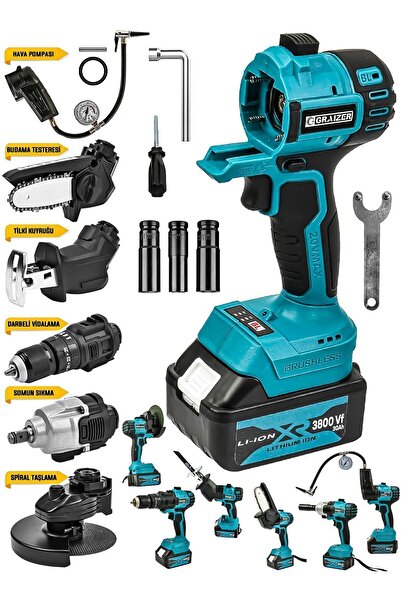 Graizer Alman Efsane 6'lı Set Taşlama Somun Sıkma Tilki Kuyruğu Dal Budama Ak...