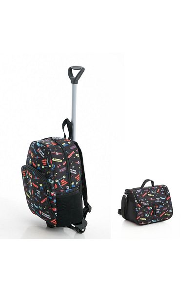 My Easy Shop Rolling Bag Set with Squeegee for Kindergarten and Daily Use