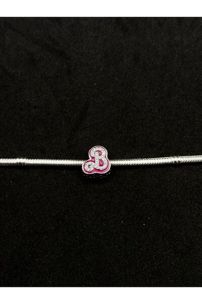 Es Silver B Harfi Barbie Charm Gümüş