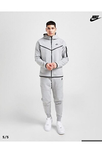 Nike Sportswear Tech Fleece Full-Zip Hoodie Gri Erkek Sweatshirt
